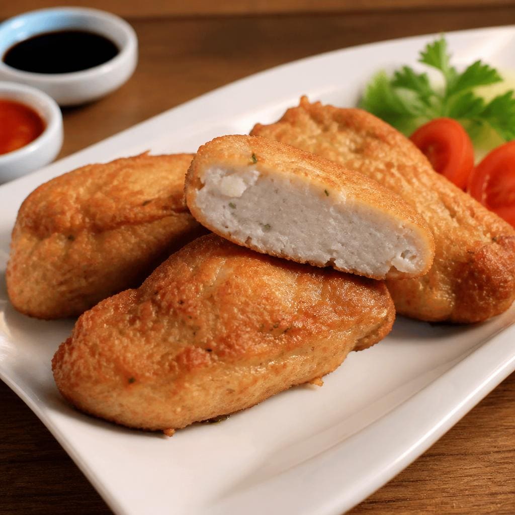 Otak Otak Goreng Es Teler 77 dari ikan tenggiri yang digoreng